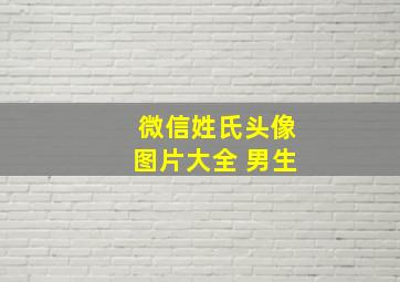 微信姓氏头像图片大全 男生